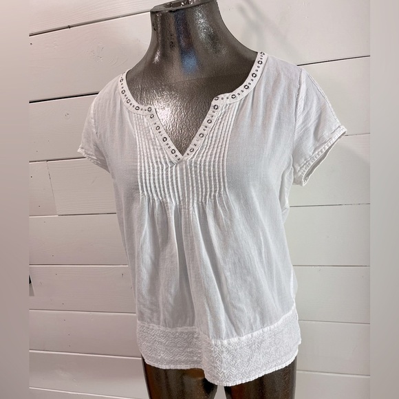 GAP – Y2K white embroidered blouse – Size XS - Picture 8 of 10